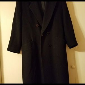 SOLD- Black Camel Hair Saks 5th Ave Long Coat